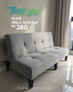 OLIVE 3 Seater 140/170cm Sofa Bed-Grey - Image 12