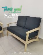 WICHITA 2+3 Seater Sofa Set-Grey - Image 8
