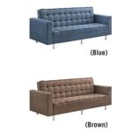 TOPEKA 3 Seater Sofa Bed With Armrest-Grey - Image 4