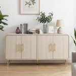 PUGLIA 160cm 4 Door Sideboard-White Wash