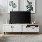 TOSCANA 180cm TV Cabinet-Oak+White