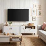 TOSCANA 180cm TV Cabinet-Oak+White - Image 3