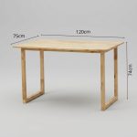 UMI D120cm Solid Wood Dining Table-Natural - Image 4