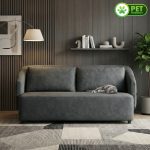 VENETO 3 Seater Flip Open Sofa Bed-Grey