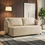 VENETO 3 Seater Flip Open Sofa Bed-Beige - Image 2
