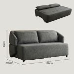 VENETO 3 Seater Flip Open Sofa Bed-Grey - Image 4