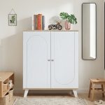VETTA 2 Door Shoe Cabinet-Oak+White