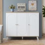 VETTA 3 Door Shoe Cabinet-Oak+White