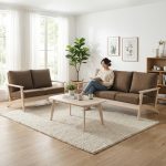 WICHITA 2+3 Seater Sofa Set-Brown