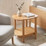 WELDON Full Solid Side Table-Natural - Image 2