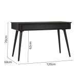 DOVEN 120cm Study Desk-Black - Image 6