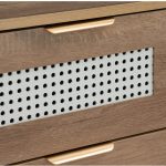 DALLAS 2 Drawers Bedside Table-Wotan Oak - Image 9