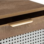 DALLAS 2 Drawers Bedside Table-Wotan Oak - Image 8