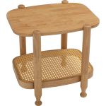 WELDON Full Solid Side Table-Natural - Image 8