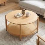 WELDON D80cm Full Solid Round Coffee Table-Natural