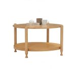 WELDON D80cm Full Solid Round Coffee Table-Natural - Image 7