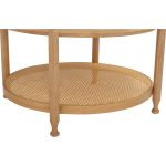WELDON D80cm Full Solid Round Coffee Table-Natural - Image 4
