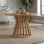 DOMIC D120cm Round Dining Table-Oak