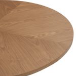 DOMIC 4 Seater Round Dining Set-Oak - Image 3