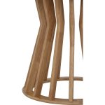 DOMIC 4 Seater Round Dining Set-Oak - Image 6