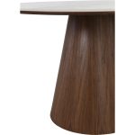 MONOR D120cm Sintered Stone Round Dining Table-Walnut - Image 8