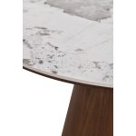 MONOR D120cm Sintered Stone Round Dining Table-Walnut - Image 7