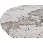 MONOR D120cm Sintered Stone Round Dining Table-Walnut - Image 6