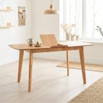 ADAM 120+30cm Extension Dining Table-Natural