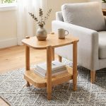 WELDON Full Solid Side Table-Natural