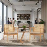 KAIRO Wooden 1+2 Lounge Set-Natural - Image 3