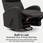 JASON Pull Handle Swivel Recliner-Grey - Image 6