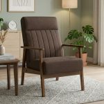 SABBIA Wooden Lounge Chair-Dark Brown