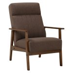 SABBIA Wooden Lounge Chair-Dark Brown - Image 2