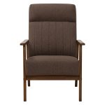 SABBIA Wooden Lounge Chair-Dark Brown - Image 4