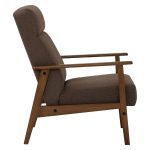 SABBIA Wooden Lounge Chair-Dark Brown - Image 10