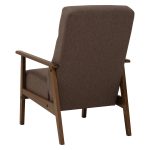 SABBIA Wooden Lounge Chair-Dark Brown - Image 9