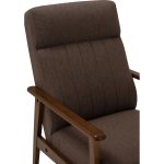 SABBIA Wooden Lounge Chair-Dark Brown - Image 8