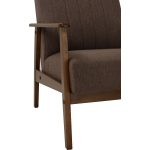 SABBIA Wooden Lounge Chair-Dark Brown - Image 7