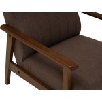 SABBIA Wooden Lounge Chair-Dark Brown - Image 6