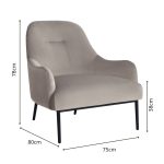 BIXTON Wider Seat Lounge Chair-Beige - Image 7