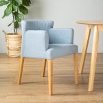 RHODA Dining Arm Chair-Light Blue - Image 2