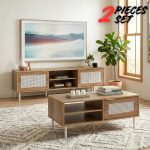 [Package] DALLAS 180cm 2 In 1 Living Set-Wotan Oak