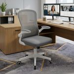 5754 Flip Handle Mid Back Office Chair-White