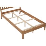 CREMA Super Single Wooden Bedframe-Oak - Image 10