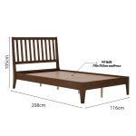 CREMA Super Single Wooden Bedframe-Walnut - Image 3