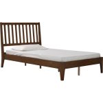 CREMA Super Single Wooden Bedframe-Walnut - Image 2