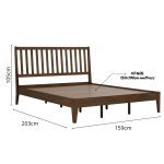 CIELO Queen Size Wooden Bed Frame-Cocoa - Image 3
