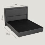LOLLI Queen Size Pet Friendly Divan Bed Frame-Dark Grey - Image 3