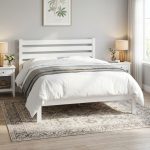 ANJU Queen Size Wooden Bed Frame-White - Image 2