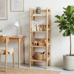 ARCO Solid Wood 4 Tier Folding Shelf Rack-Natural - Image 2